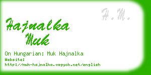 hajnalka muk business card